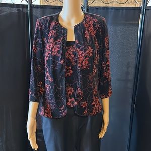 Petite ALEX Evenings jacket and tank set. Sz LP